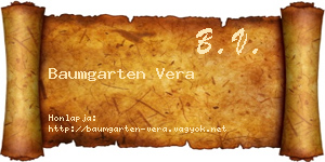 Baumgarten Vera névjegykártya