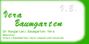 vera baumgarten business card